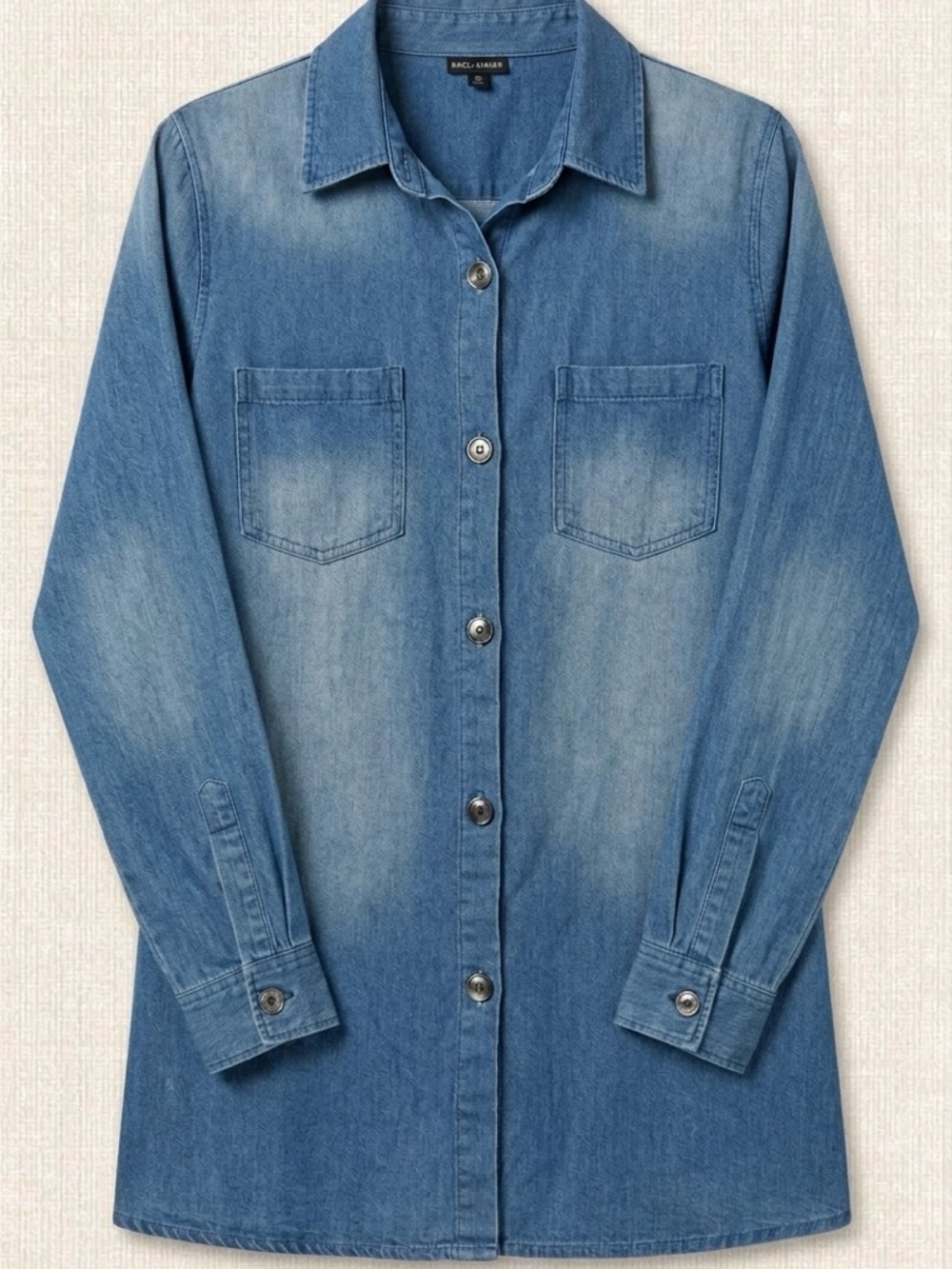 Coco + Carmen Light Blue Denim Button-Front Shirt